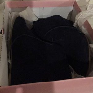 Suede booties, dressed up tennis shoe with a wedge